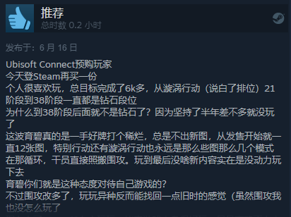 《彩虹六号 异种》Steam发售 综合评价“多半好评”